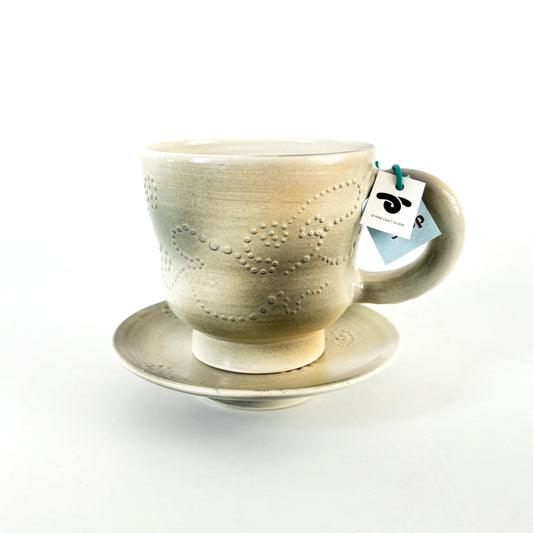 Mud spot spray gun mug & saucer 泥點點噴槍馬克杯＆碟