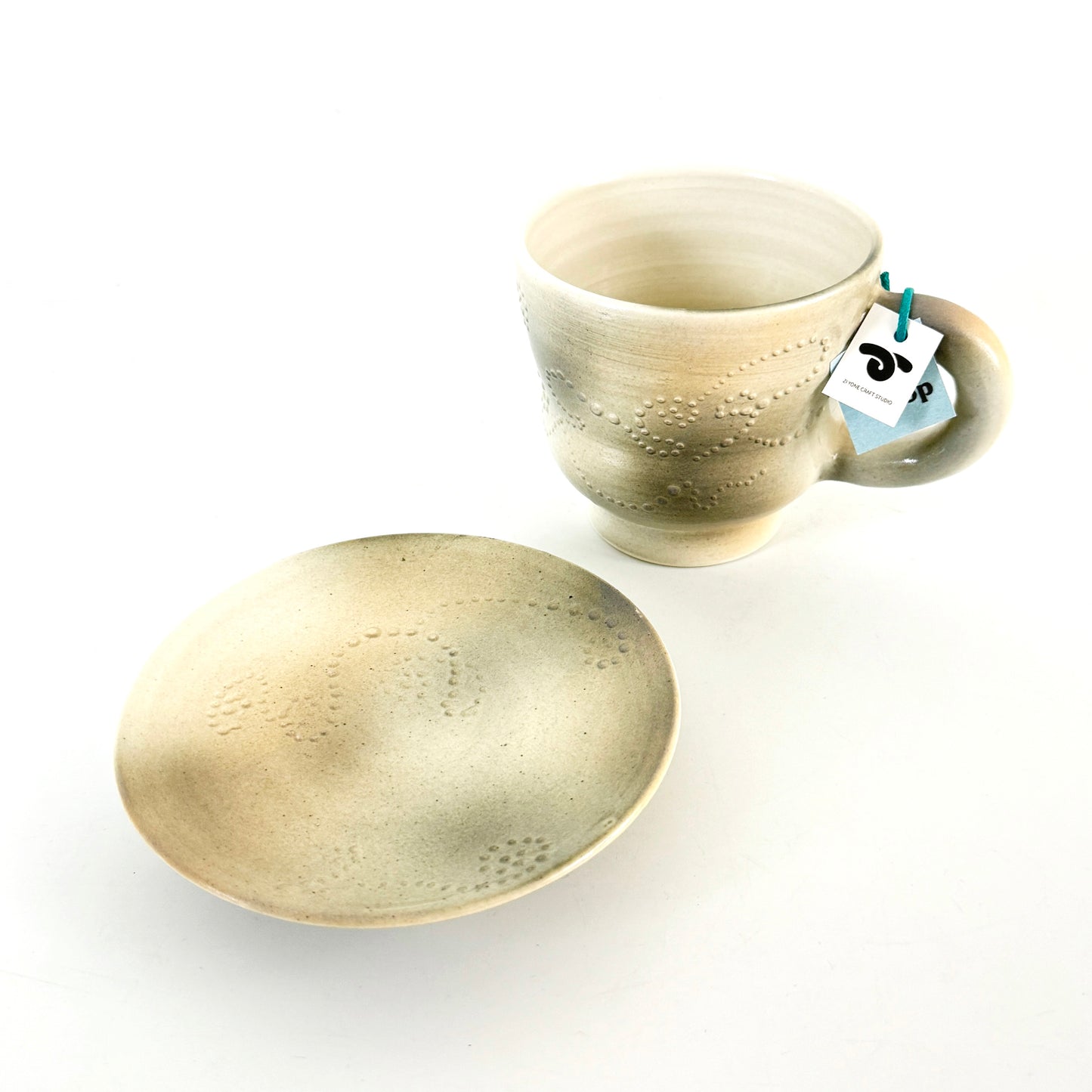 Mud spot spray gun mug & saucer 泥點點噴槍馬克杯＆碟