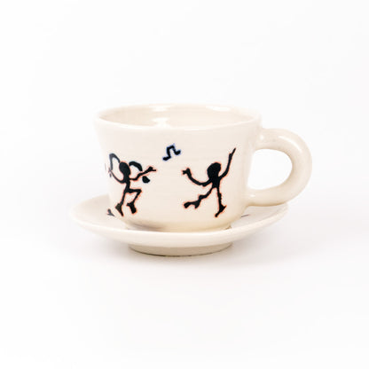 Dance in the rhythm mug & saucer