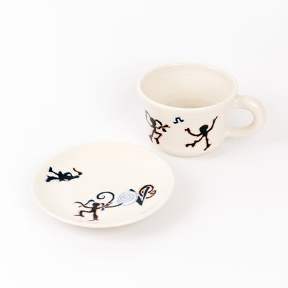 Dance in the rhythm mug & saucer