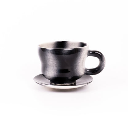 Spray gun mug & saucer