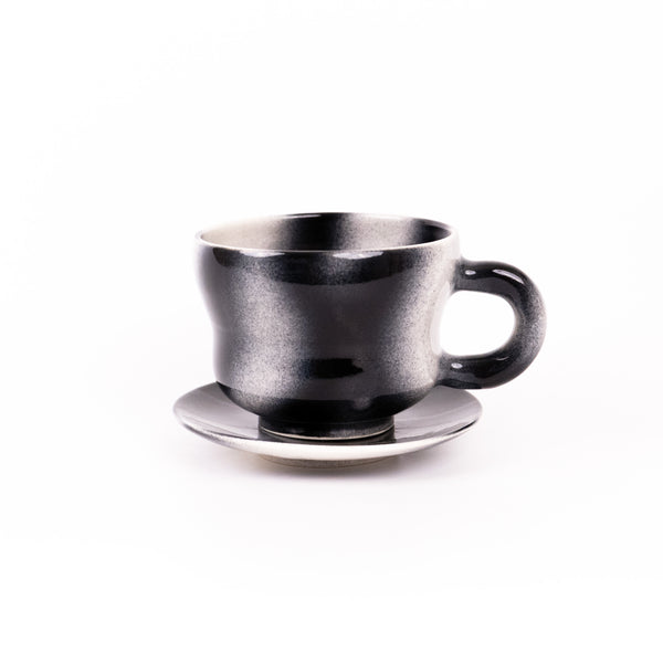 Spray gun mug & saucer