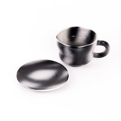 Spray gun mug & saucer