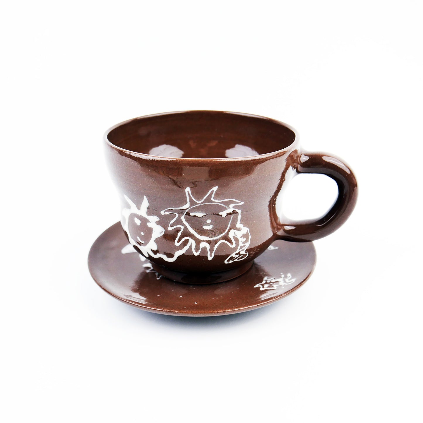 Mud doodle mug & saucer