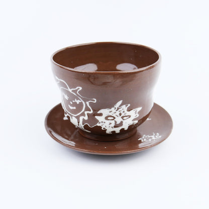 Mud doodle mug & saucer