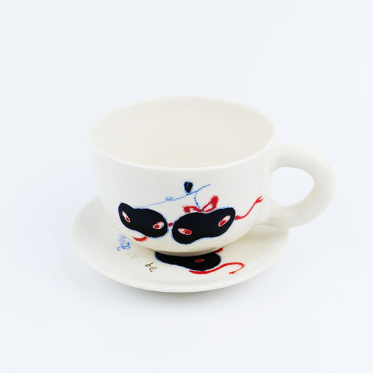 Rotten Fruits mug & saucer