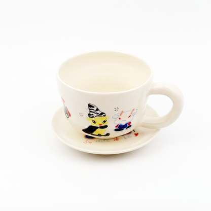 Doodles mug &saucer