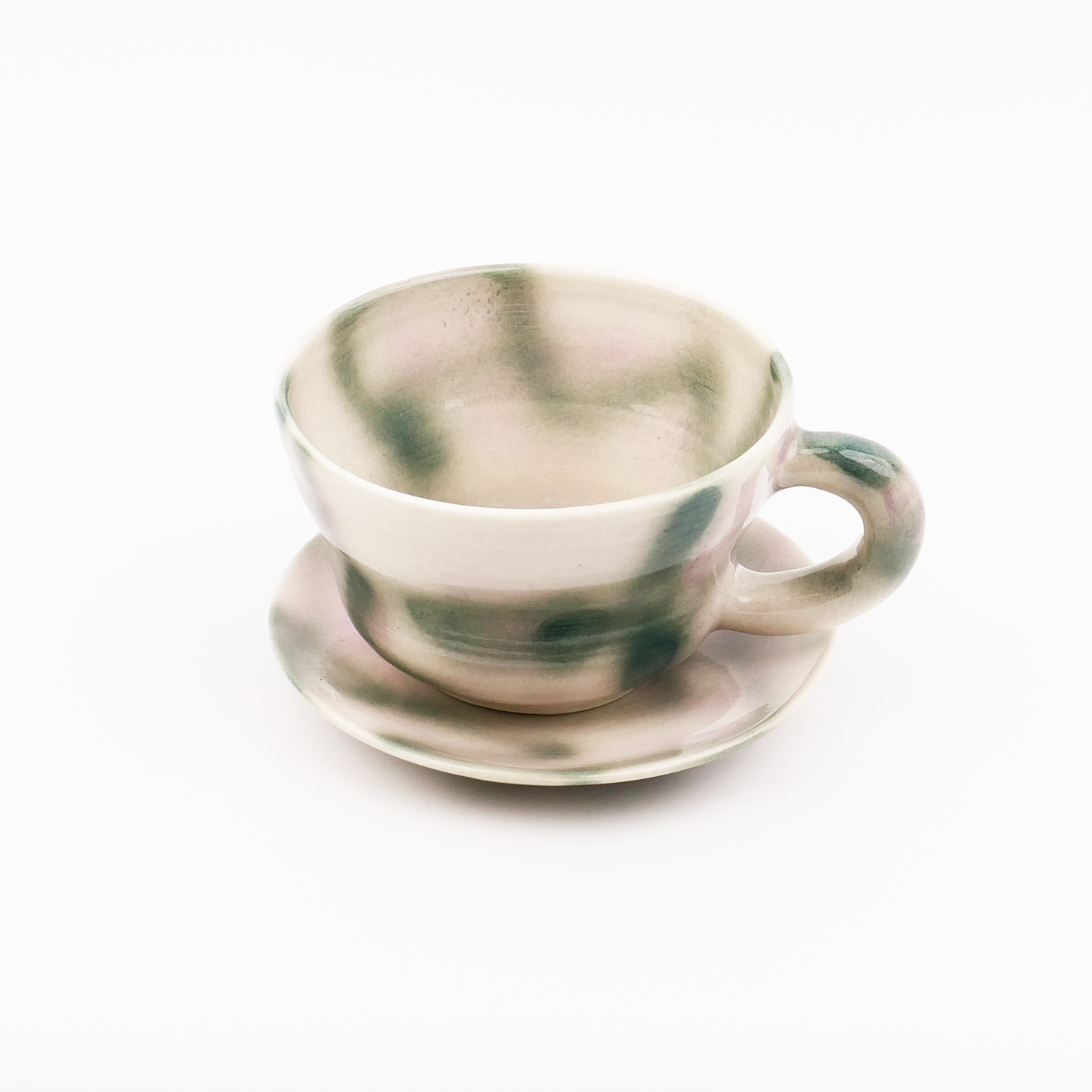 Spray gun mug &saucer