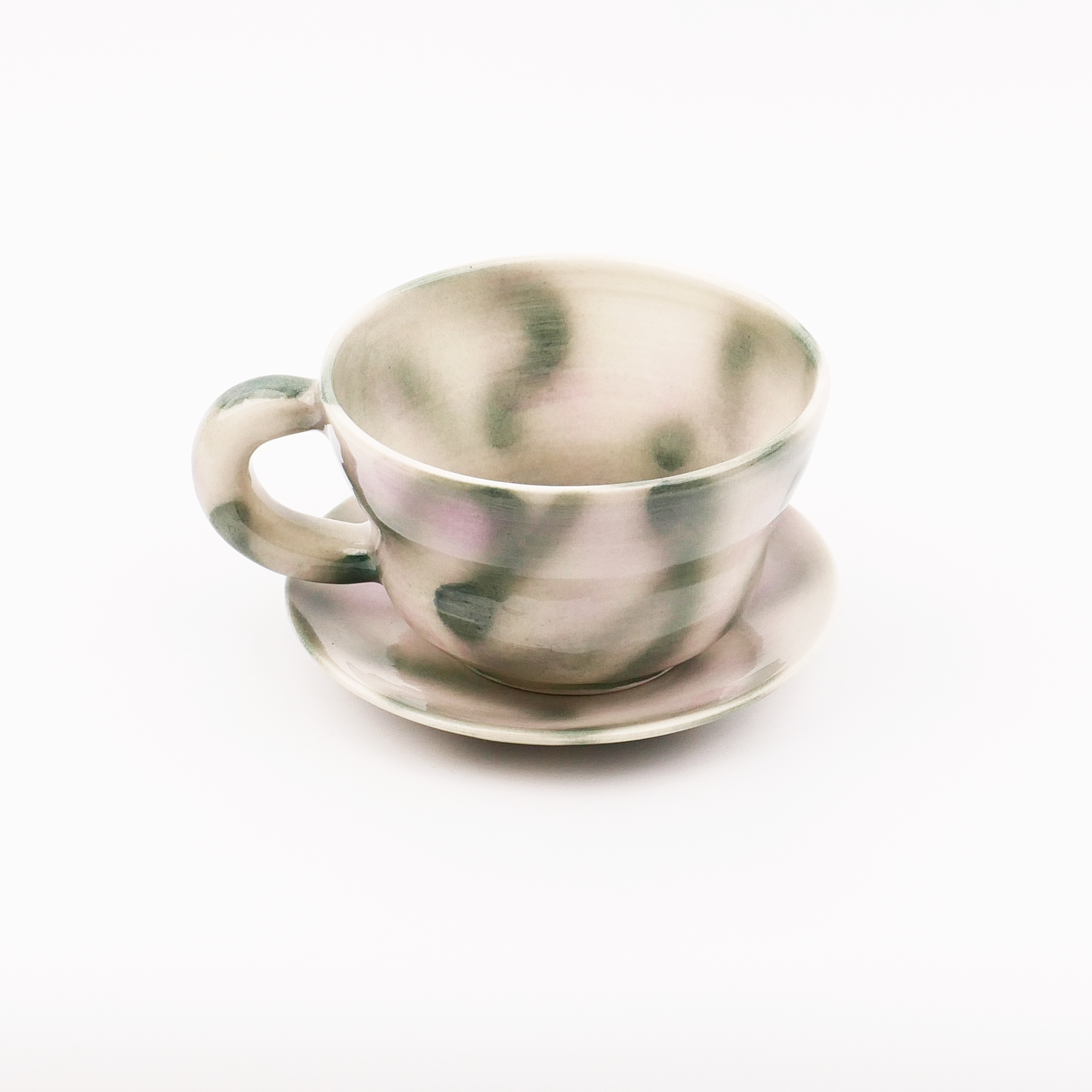 Spray gun mug &saucer