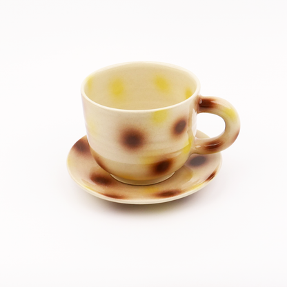 Spray gun mug & saucer
