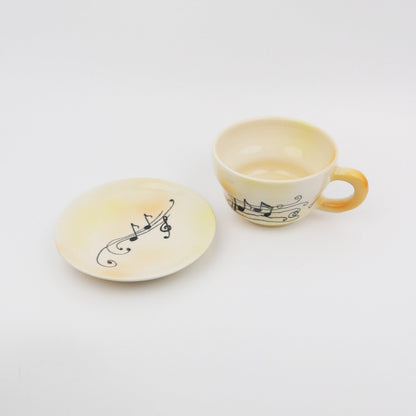Spray gun Doodles mug & saucer