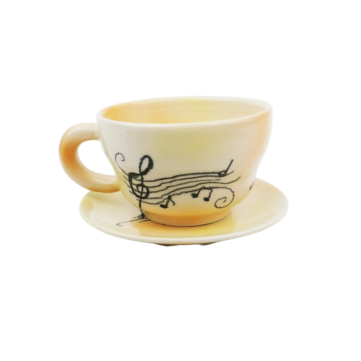 Spray gun Doodles mug & saucer